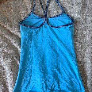 Lululemon Blue power Y Nulu Tank Top